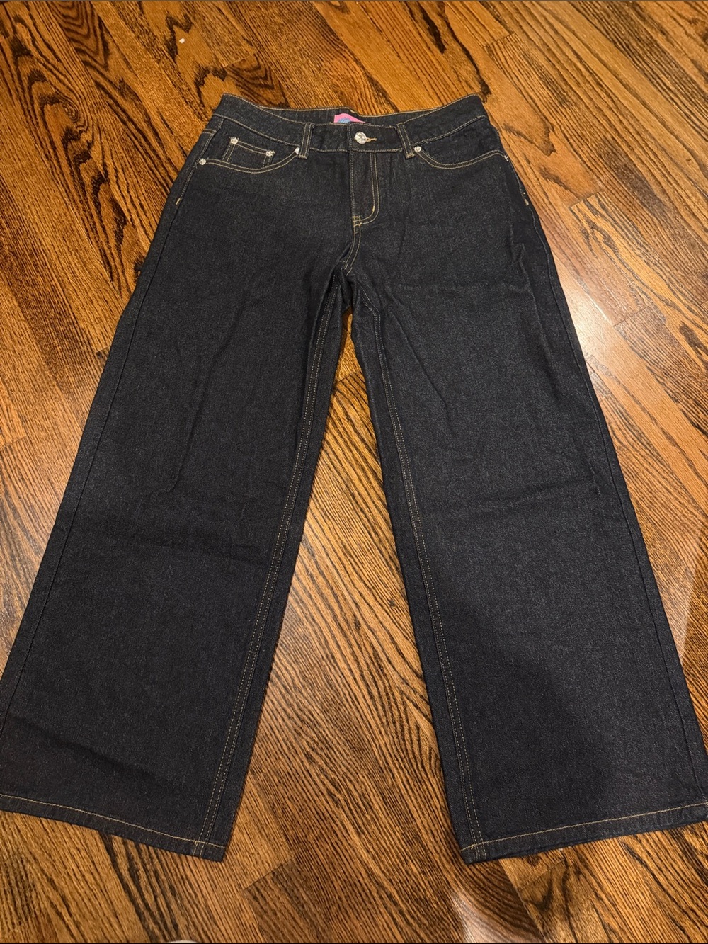 Edikted Dark Indigo Wide Leg Jeans